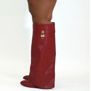 Elegant Wine Knee-High Women's Boots